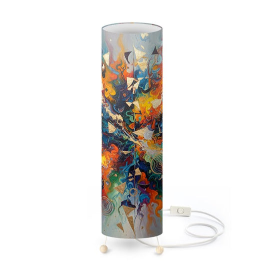 Decorative Abstract Standing Lamp with a Colorful Artistic Design and Adjustable Switch