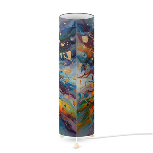 Papi's Canvas Decorative Abstract Standing Lamp with Colorful Swirls and Unique Design