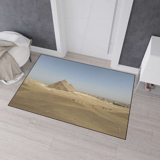 Heavy Duty Floor Mat featuring desert and pyramids of giza