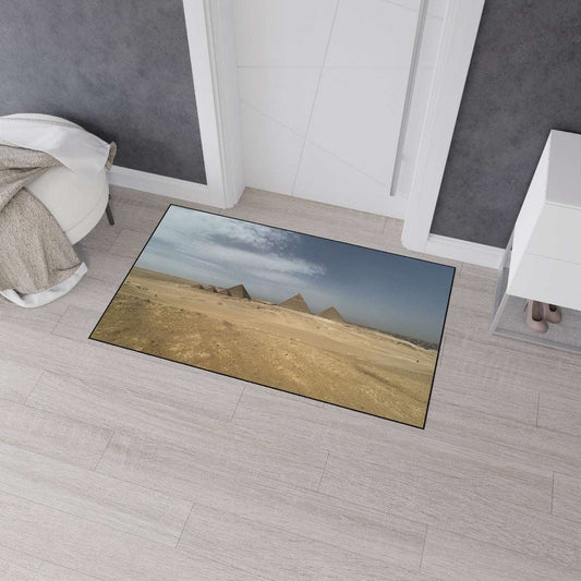 Heavy Duty Floor Mat featuring desert and pyramids of giza