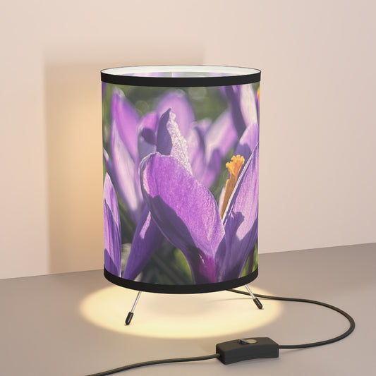 floral table lamp featuring crocus, size: 7''x11''