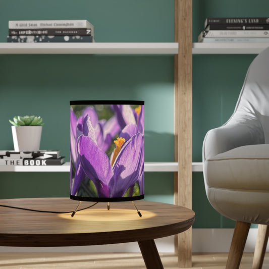 floral table lamp featuring crocus, size: 7''x11''