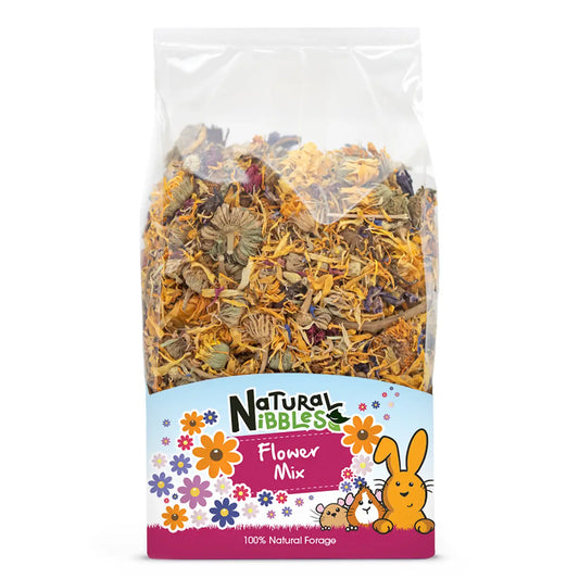 Flower Mix Natural Forage for Rabbits, Hamsters, Guinea Pigs, and Rodents 120g