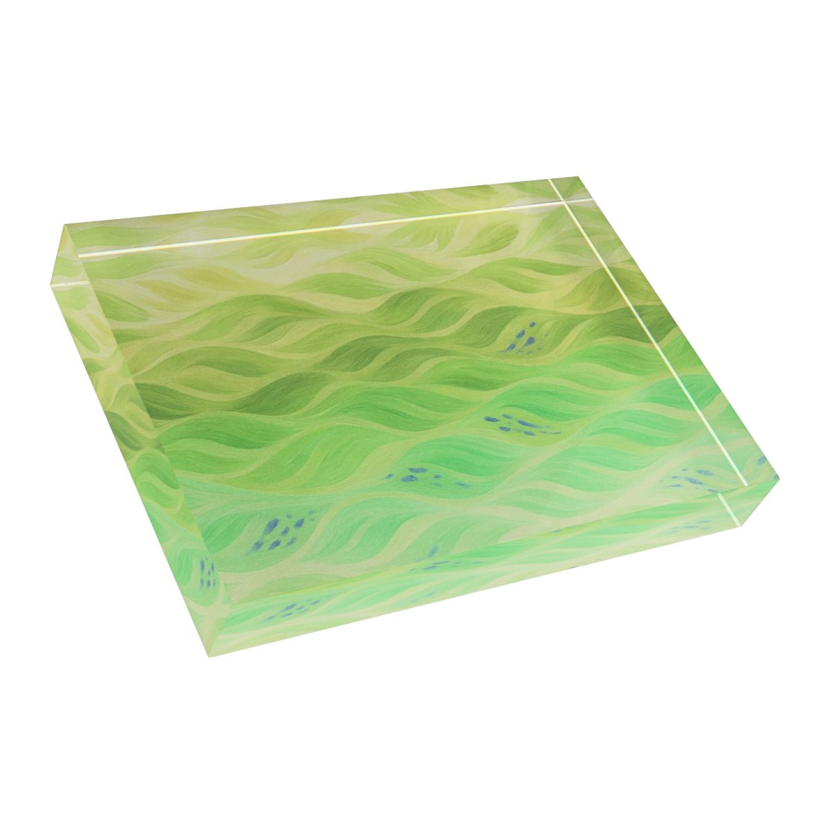 Low-angle view showing the depth and layered texture of the pastel wave design