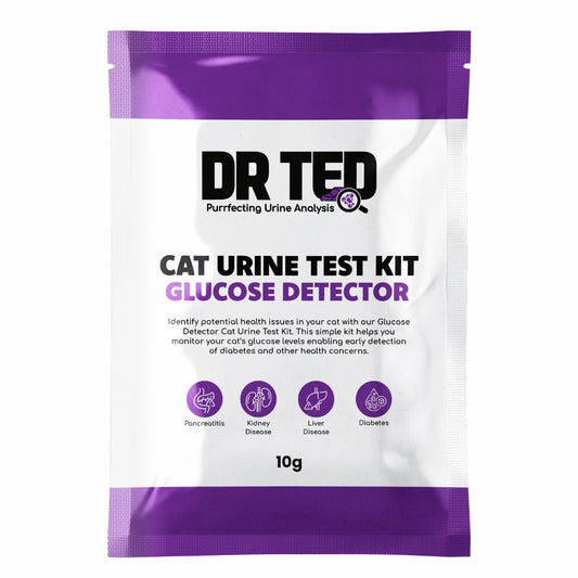 Dr Ted Cat Urine Test Kits 3 pack PH, Hematuria, Blood, Glucose, Kidney Stones