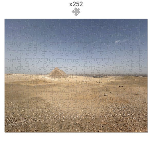 Desert landscape with pyramid, puzzle with 252 pieces
