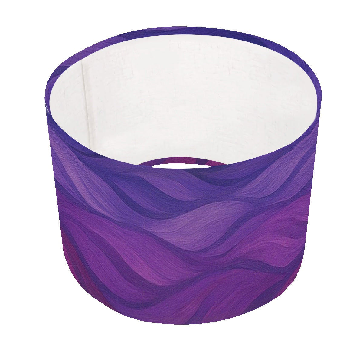 Made in USA Arc Floor Lamp Shade with purple wave pattern by Papi's Canvas