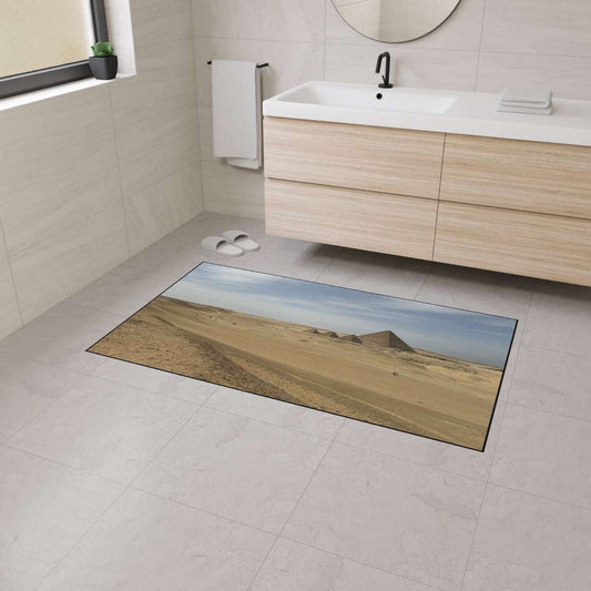 Heavy Duty Floor Mat featuring desert and pyramid of.Menkaure