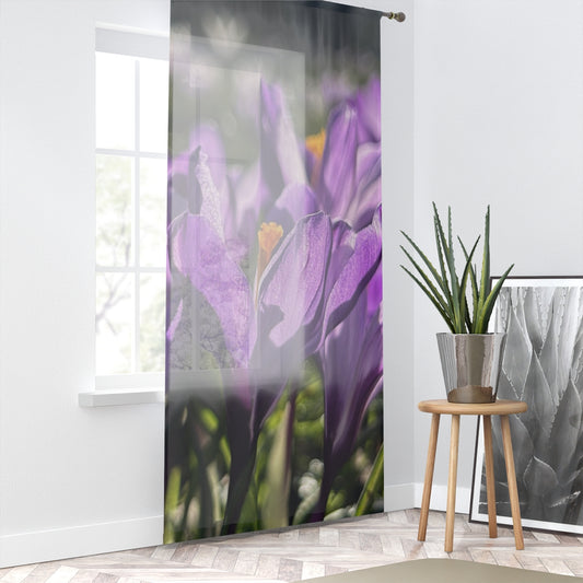 Floral Sheer Window Curtain