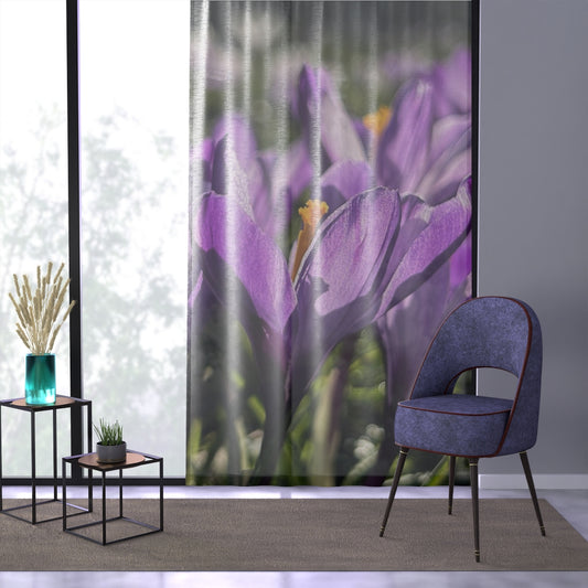 Floral Sheer Window Curtain
