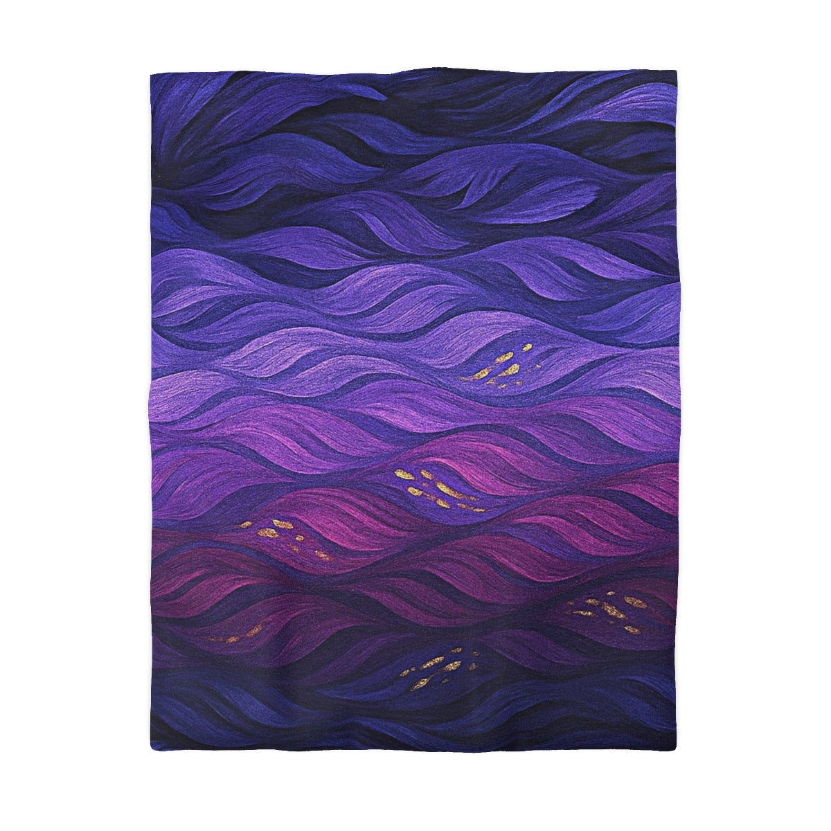 Gilded Amethyst Currents – Microfiber Duvet Cover